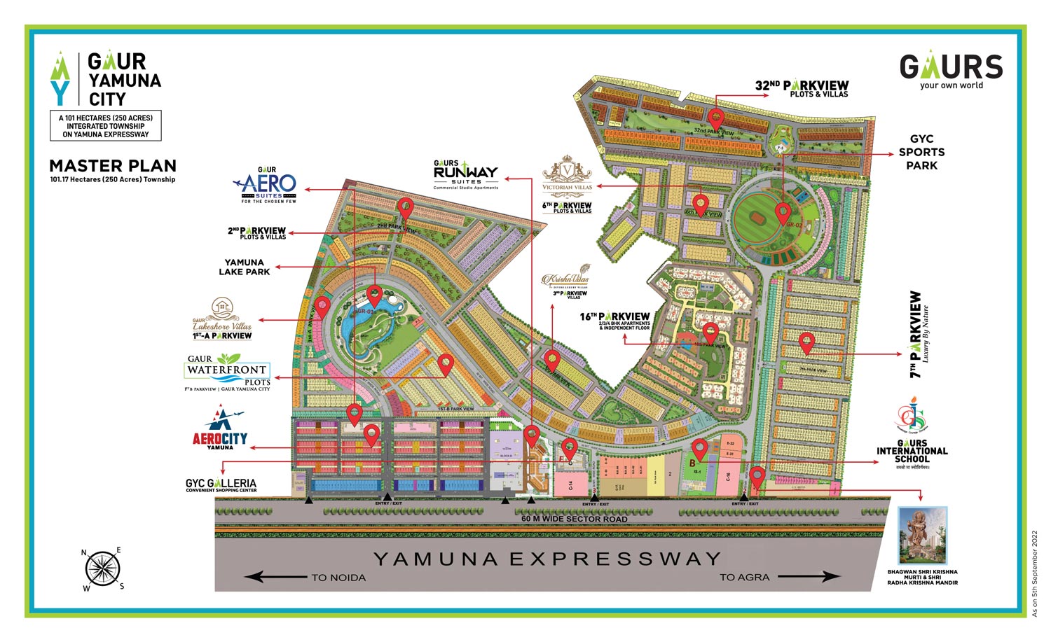 Gaur Yamuna City Master Plan banner