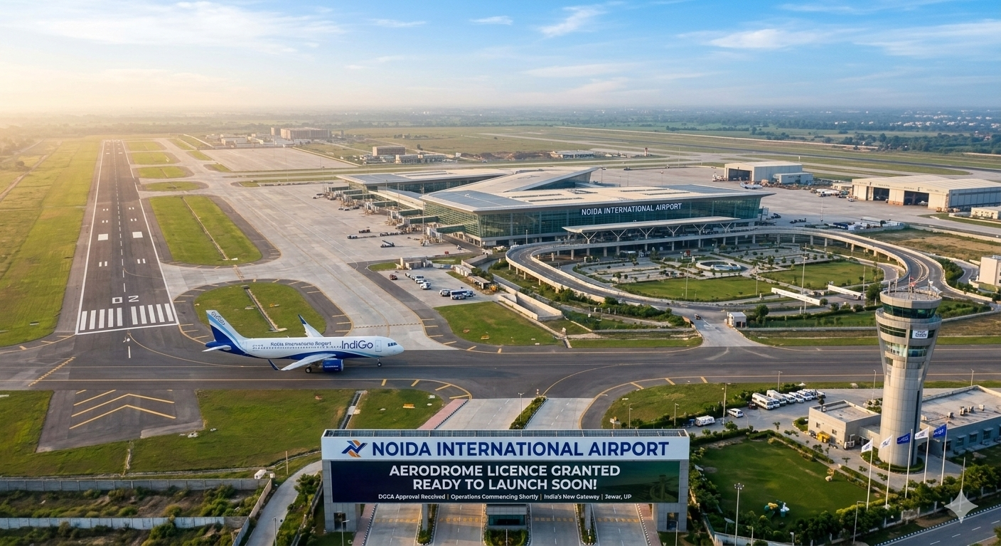 Noida International Airport Set to Launch Soon After DGCA Grants Aerodrome Licence